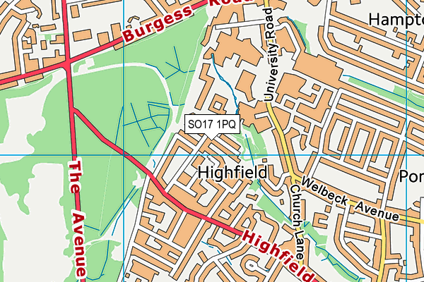 SO17 1PQ map - OS VectorMap District (Ordnance Survey) SO17 1PQ map - OS VectorMap District (Ordnance Survey)
