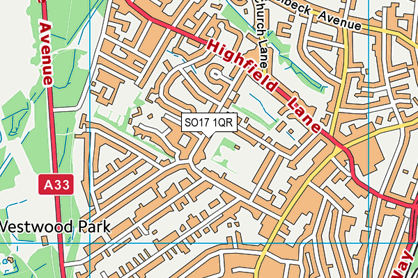 SO17 1QR map - OS VectorMap District (Ordnance Survey) SO17 1QR map - OS VectorMap District (Ordnance Survey)