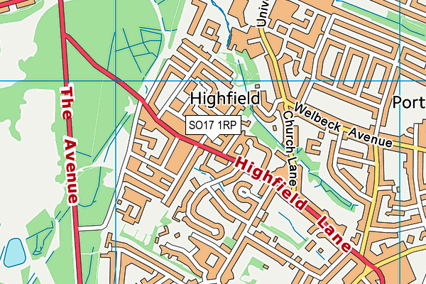 SO17 1RP map - OS VectorMap District (Ordnance Survey) SO17 1RP map - OS VectorMap District (Ordnance Survey)
