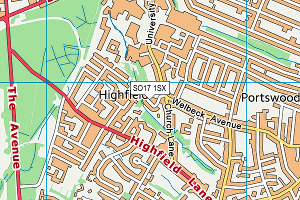 SO17 1SX map - OS VectorMap District (Ordnance Survey) SO17 1SX map - OS VectorMap District (Ordnance Survey)