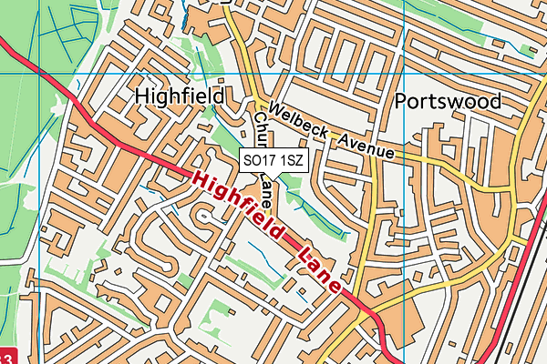 SO17 1SZ map - OS VectorMap District (Ordnance Survey)