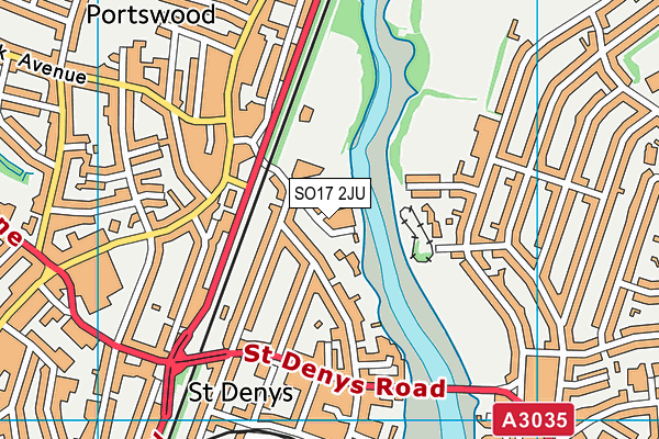 SO17 2JU map - OS VectorMap District (Ordnance Survey) SO17 2JU map - OS VectorMap District (Ordnance Survey)