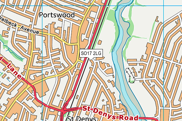 SO17 2LG map - OS VectorMap District (Ordnance Survey) SO17 2LG map - OS VectorMap District (Ordnance Survey)