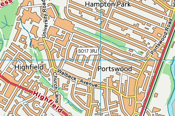 SO17 3RJ map - OS VectorMap District (Ordnance Survey) SO17 3RJ map - OS VectorMap District (Ordnance Survey)