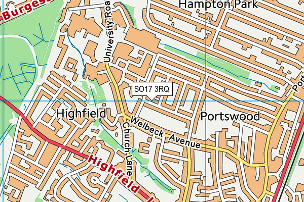 SO17 3RQ map - OS VectorMap District (Ordnance Survey) SO17 3RQ map - OS VectorMap District (Ordnance Survey)