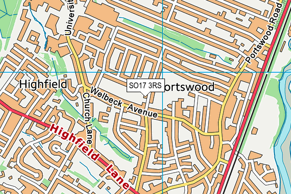 SO17 3RS map - OS VectorMap District (Ordnance Survey) SO17 3RS map - OS VectorMap District (Ordnance Survey)