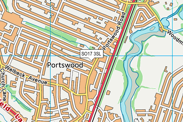 SO17 3SL map - OS VectorMap District (Ordnance Survey) SO17 3SL map - OS VectorMap District (Ordnance Survey)