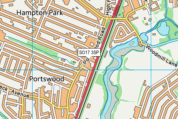 SO17 3SP map - OS VectorMap District (Ordnance Survey) SO17 3SP map - OS VectorMap District (Ordnance Survey)