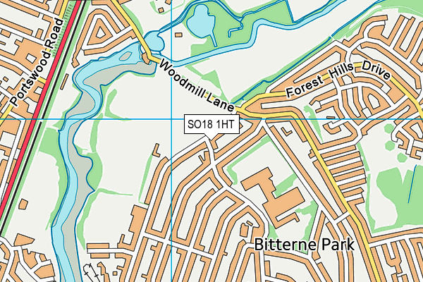 SO18 1HT map - OS VectorMap District (Ordnance Survey) SO18 1HT map - OS VectorMap District (Ordnance Survey)