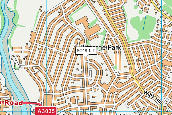 SO18 1JT map - OS VectorMap District (Ordnance Survey) SO18 1JT map - OS VectorMap District (Ordnance Survey)