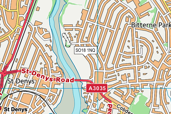 SO18 1NQ map - OS VectorMap District (Ordnance Survey) SO18 1NQ map - OS VectorMap District (Ordnance Survey)