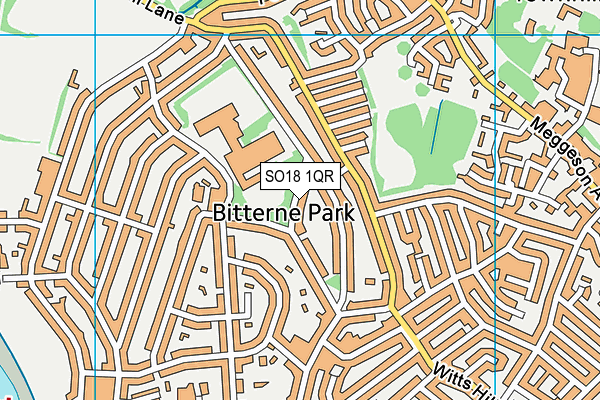 SO18 1QR map - OS VectorMap District (Ordnance Survey)