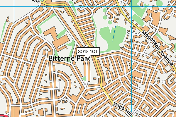 SO18 1QT map - OS VectorMap District (Ordnance Survey) SO18 1QT map - OS VectorMap District (Ordnance Survey)