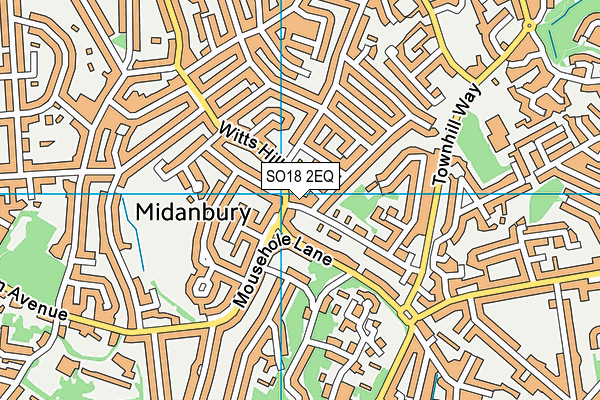 SO18 2EQ map - OS VectorMap District (Ordnance Survey) SO18 2EQ map - OS VectorMap District (Ordnance Survey)