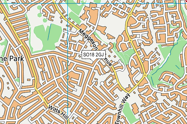 SO18 2GJ map - OS VectorMap District (Ordnance Survey) SO18 2GJ map - OS VectorMap District (Ordnance Survey)