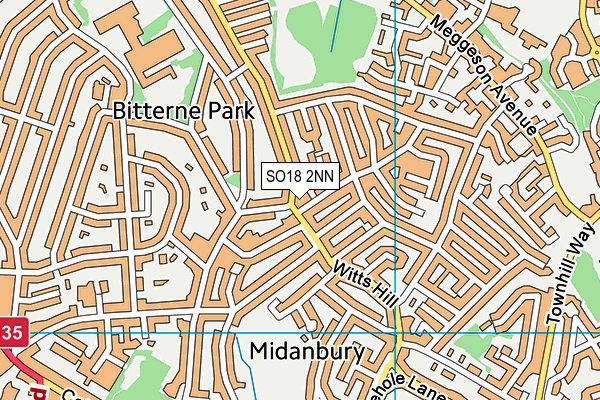 SO18 2NN map - OS VectorMap District (Ordnance Survey) SO18 2NN map - OS VectorMap District (Ordnance Survey)