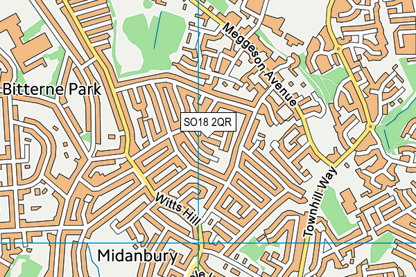SO18 2QR map - OS VectorMap District (Ordnance Survey) SO18 2QR map - OS VectorMap District (Ordnance Survey)