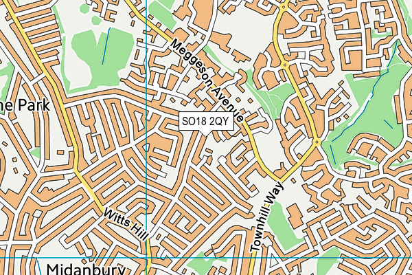 SO18 2QY map - OS VectorMap District (Ordnance Survey) SO18 2QY map - OS VectorMap District (Ordnance Survey)