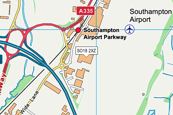 SO18 2XZ map - OS VectorMap District (Ordnance Survey) SO18 2XZ map - OS VectorMap District (Ordnance Survey)