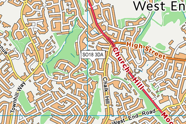 SO18 3DA map - OS VectorMap District (Ordnance Survey) SO18 3DA map - OS VectorMap District (Ordnance Survey)