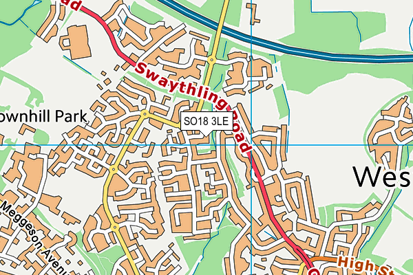 SO18 3LE map - OS VectorMap District (Ordnance Survey)
