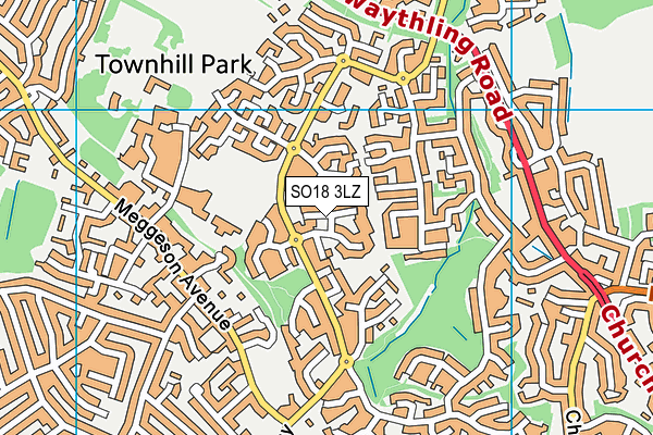 SO18 3LZ map - OS VectorMap District (Ordnance Survey) SO18 3LZ map - OS VectorMap District (Ordnance Survey)