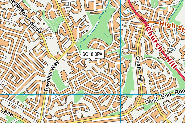 SO18 3PA map - OS VectorMap District (Ordnance Survey) SO18 3PA map - OS VectorMap District (Ordnance Survey)