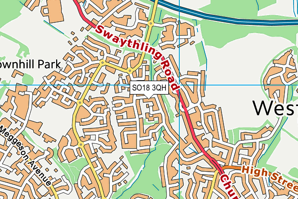 SO18 3QH map - OS VectorMap District (Ordnance Survey) SO18 3QH map - OS VectorMap District (Ordnance Survey)