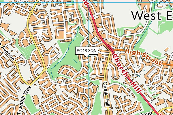 SO18 3QN map - OS VectorMap District (Ordnance Survey) SO18 3QN map - OS VectorMap District (Ordnance Survey)