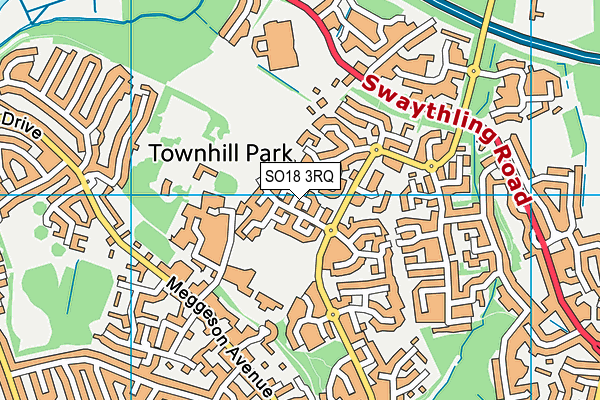 SO18 3RQ map - OS VectorMap District (Ordnance Survey) SO18 3RQ map - OS VectorMap District (Ordnance Survey)