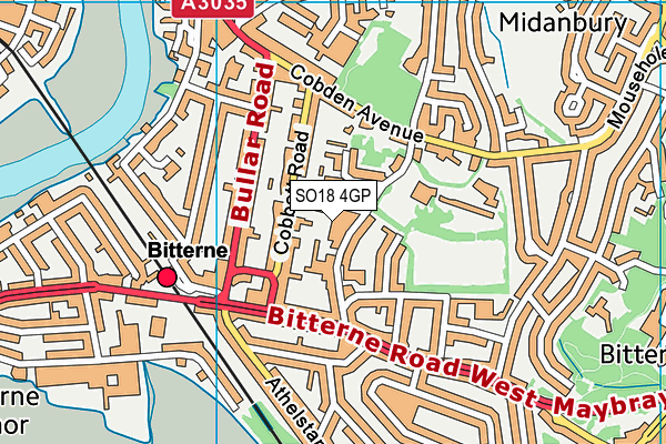 SO18 4GP map - OS VectorMap District (Ordnance Survey) SO18 4GP map - OS VectorMap District (Ordnance Survey)