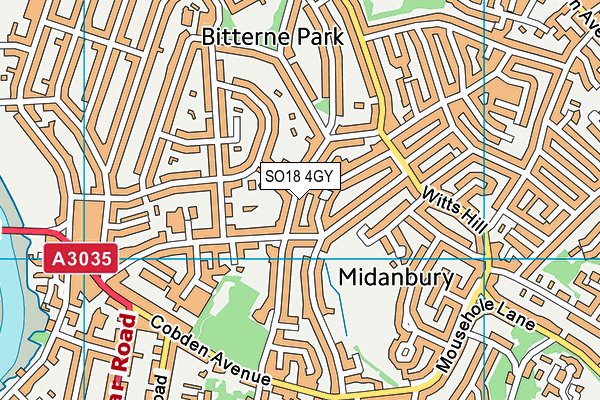 SO18 4GY map - OS VectorMap District (Ordnance Survey) SO18 4GY map - OS VectorMap District (Ordnance Survey)