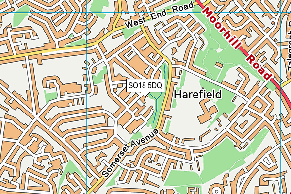 SO18 5DQ map - OS VectorMap District (Ordnance Survey) SO18 5DQ map - OS VectorMap District (Ordnance Survey)