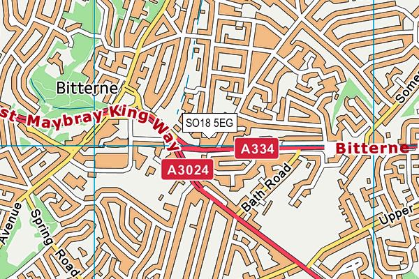 SO18 5EG map - OS VectorMap District (Ordnance Survey) SO18 5EG map - OS VectorMap District (Ordnance Survey)