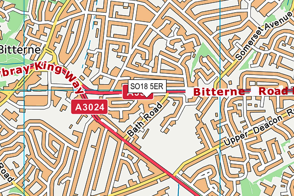 SO18 5ER map - OS VectorMap District (Ordnance Survey) SO18 5ER map - OS VectorMap District (Ordnance Survey)