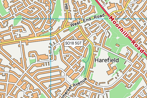 SO18 5GT map - OS VectorMap District (Ordnance Survey) SO18 5GT map - OS VectorMap District (Ordnance Survey)