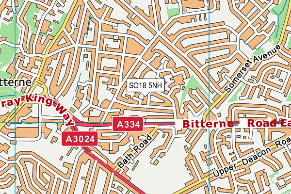 SO18 5NH map - OS VectorMap District (Ordnance Survey) SO18 5NH map - OS VectorMap District (Ordnance Survey)