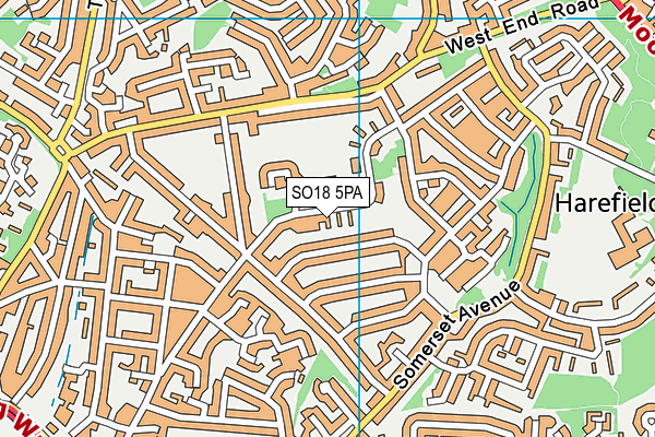SO18 5PA map - OS VectorMap District (Ordnance Survey) SO18 5PA map - OS VectorMap District (Ordnance Survey)