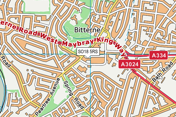SO18 5RS map - OS VectorMap District (Ordnance Survey) SO18 5RS map - OS VectorMap District (Ordnance Survey)