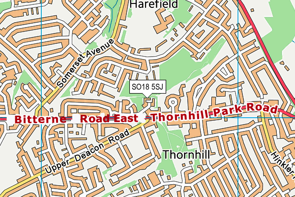 SO18 5SJ map - OS VectorMap District (Ordnance Survey) SO18 5SJ map - OS VectorMap District (Ordnance Survey)