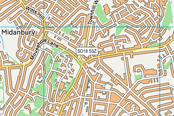 SO18 5SZ map - OS VectorMap District (Ordnance Survey)