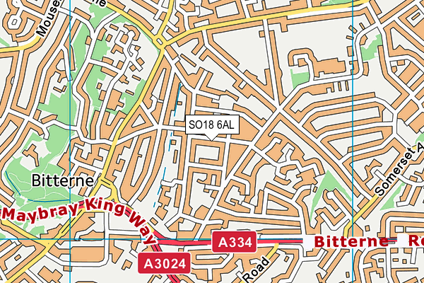 SO18 6AL map - OS VectorMap District (Ordnance Survey)
