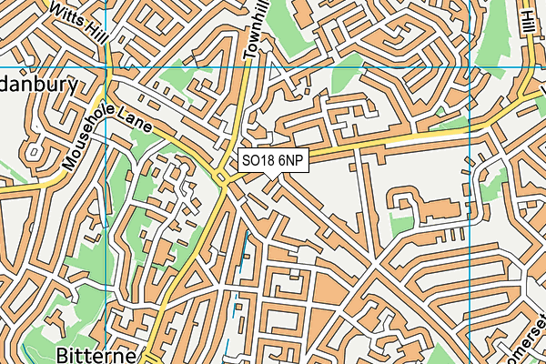 SO18 6NP map - OS VectorMap District (Ordnance Survey) SO18 6NP map - OS VectorMap District (Ordnance Survey)