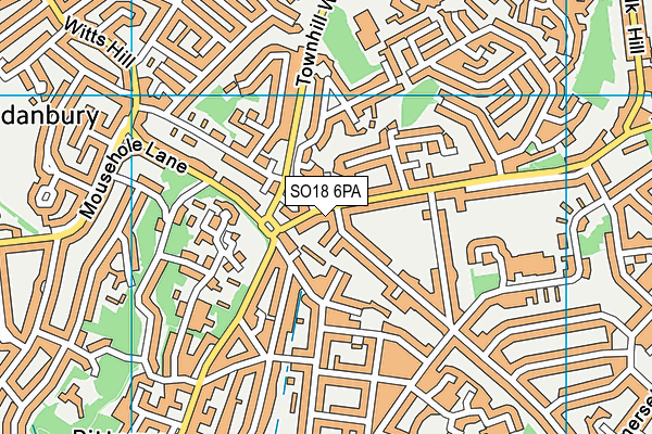 SO18 6PA map - OS VectorMap District (Ordnance Survey) SO18 6PA map - OS VectorMap District (Ordnance Survey)
