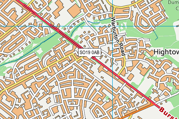 SO19 0AB map - OS VectorMap District (Ordnance Survey) SO19 0AB map - OS VectorMap District (Ordnance Survey)
