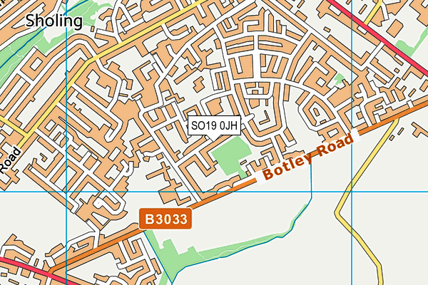 SO19 0JH map - OS VectorMap District (Ordnance Survey) SO19 0JH map - OS VectorMap District (Ordnance Survey)