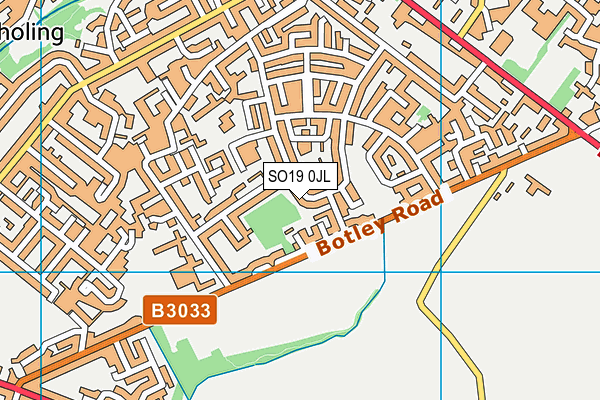 SO19 0JL map - OS VectorMap District (Ordnance Survey) SO19 0JL map - OS VectorMap District (Ordnance Survey)