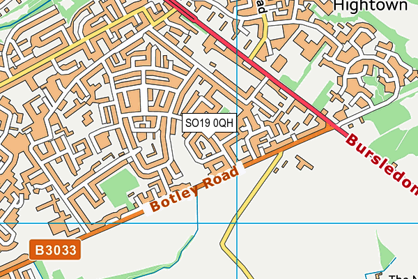 SO19 0QH map - OS VectorMap District (Ordnance Survey) SO19 0QH map - OS VectorMap District (Ordnance Survey)