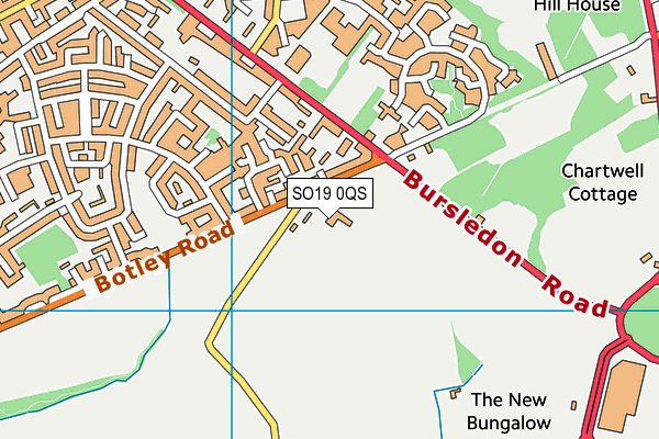 SO19 0QS map - OS VectorMap District (Ordnance Survey) SO19 0QS map - OS VectorMap District (Ordnance Survey)