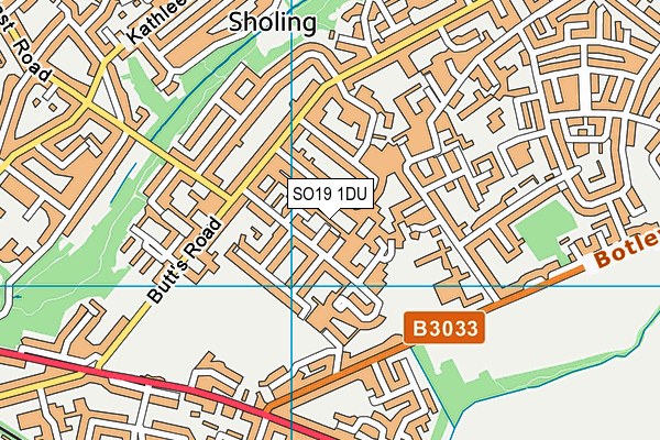 SO19 1DU map - OS VectorMap District (Ordnance Survey) SO19 1DU map - OS VectorMap District (Ordnance Survey)